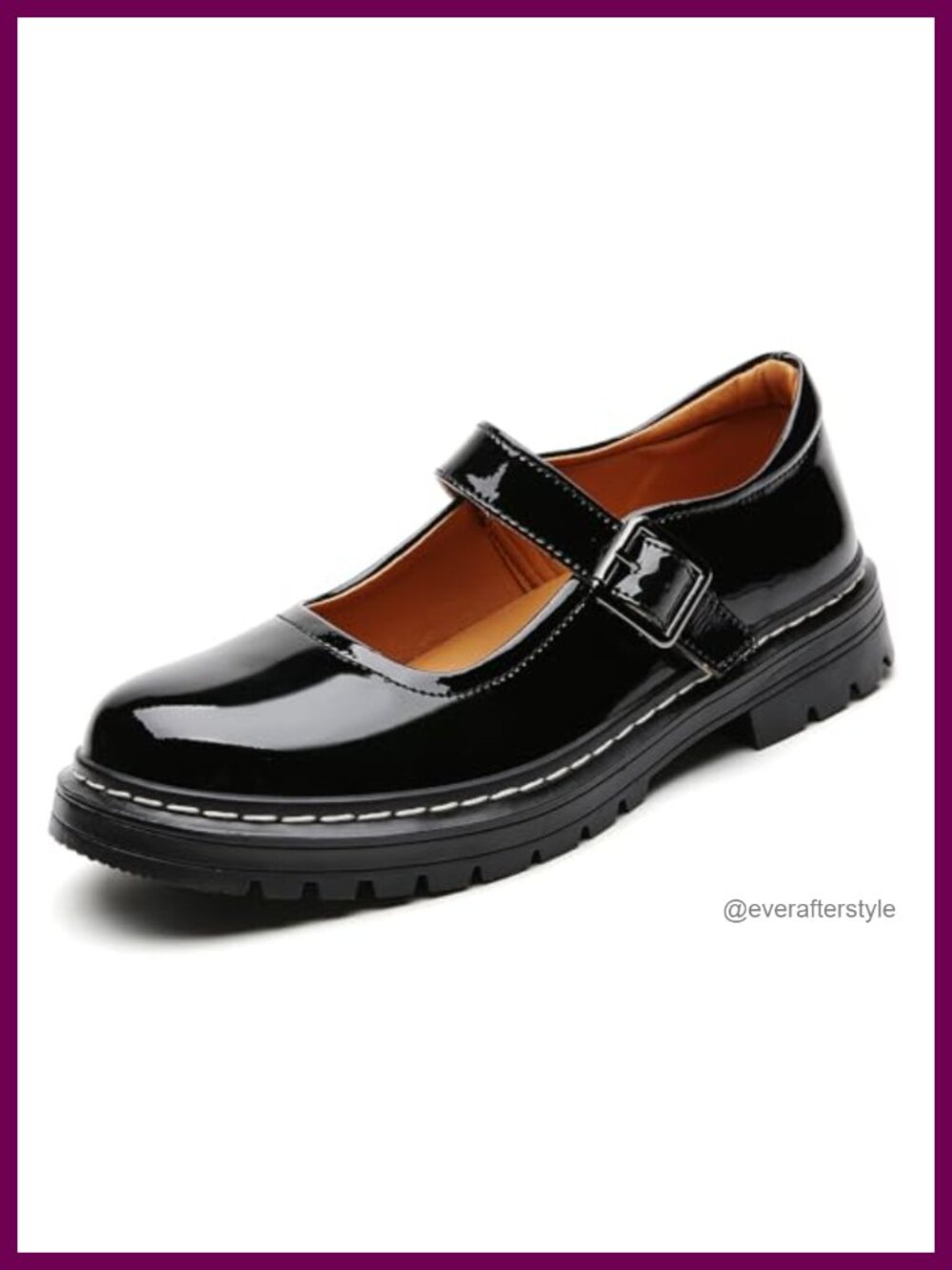 Women Mary Jane Platform Oxfords Buckle Strap Casual Shoes